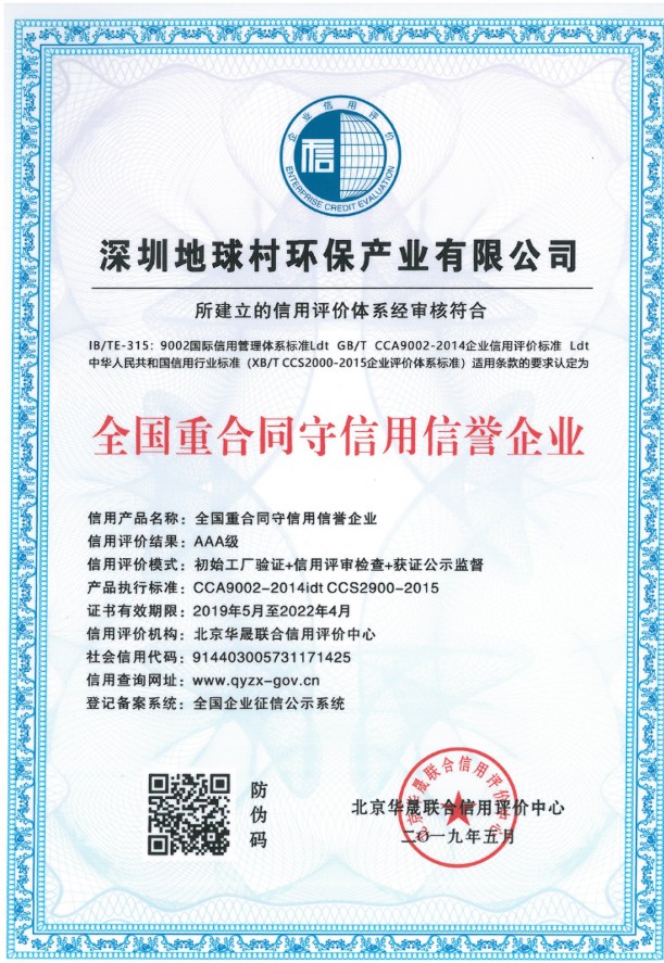 全国重合同守信誉企业